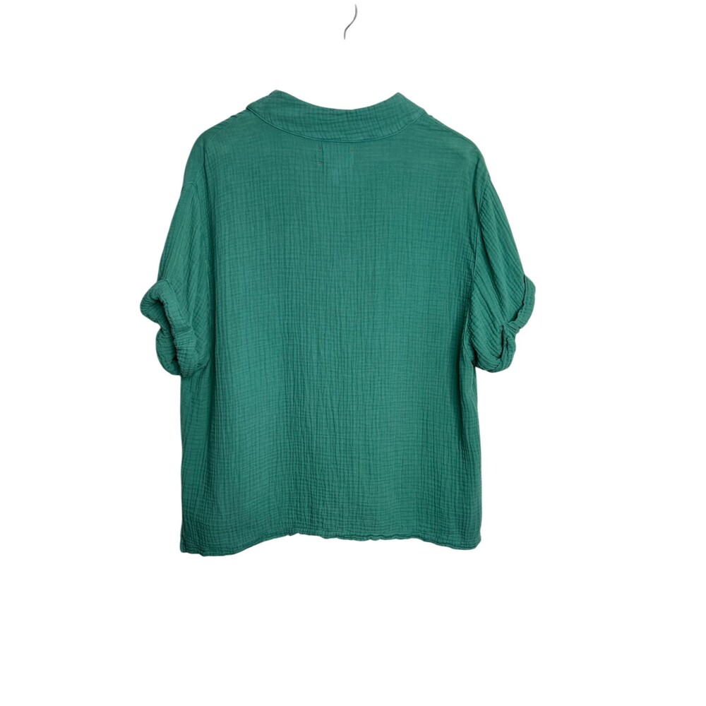 Xirena Women Avery Top Green Gauze Cotton Size Medium Oversized Boxy - Picture 5 of 5
